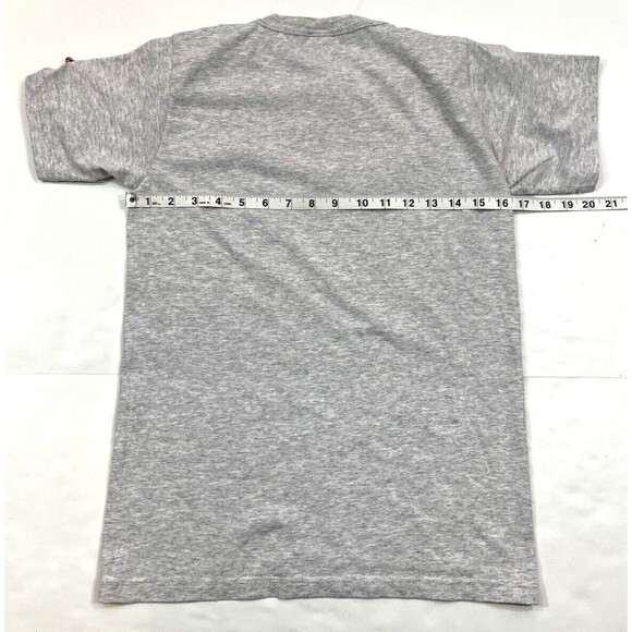 Vintage Youth Cal Ripken Baseball League Henley Tee T-shirt Size Large Kids Gray - Picture 4 of 5